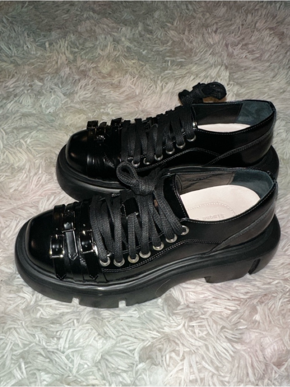 New Simone Rocha Buckle-strap Platform Boots In Black Size 37 - Picture 5 of 11